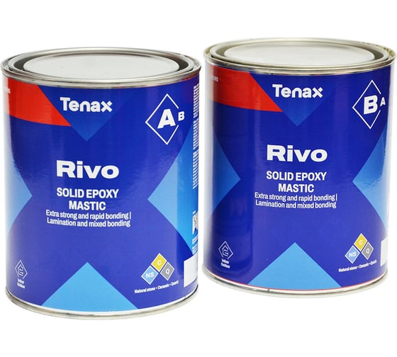 Эпоксидный клей Tenax Rivo-15 бежевый/густой 1,0+1,0л 039210104 1