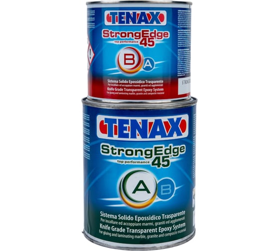 Эпоксидный клей Tenax Strong Edge 45 прозрачный/густой 1,0+0,5л 039210120