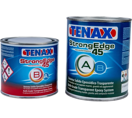 Эпоксидный клей Tenax Strong Edge 45 прозрачный/густой 1,0+0,5л 039210120