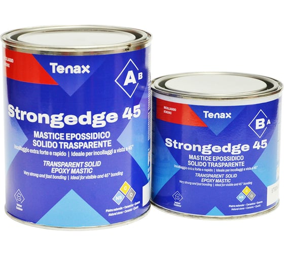 Эпоксидный клей Tenax Strong Edge 45 прозрачный/густой 1,0+0,5л 039210120 1