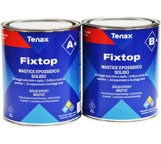 Эпоксидный клей Tenax FixTop бежевый/густой 1,0+1,0л 039.210.7523 1