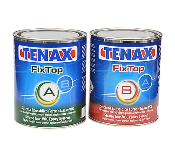 Эпоксидный клей Tenax FixTop бежевый/густой 1,0+1,0л 039.210.7523
