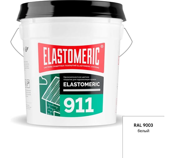 Мастика Elastomeric Systems для металлической кровли 20кг белая elastomeric-911 9003002