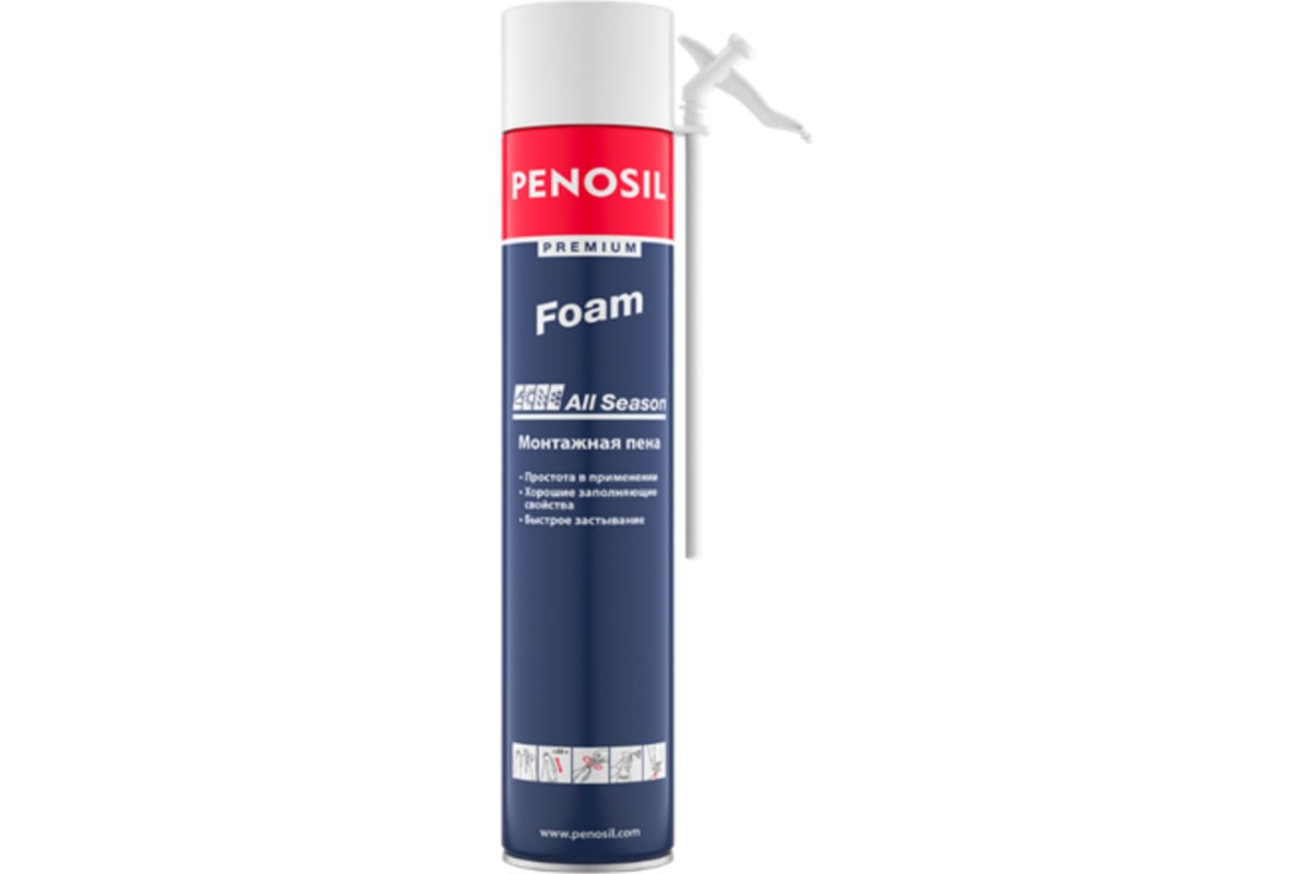 Бытовая монтажная всесезонная пена Penosil Premium foam 650 мл A1608Z