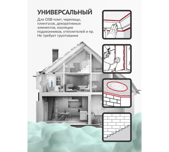 Клей-пена KUDO полиуретановый монтажный бытовой всесезонный НОМЕ12+ 650 мл KUPH10UAU