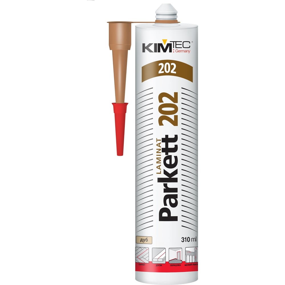 Герметик KIM TEC акрил Паркет-Ламинат, 202, дуб, 310 мл 57357 в Туле ...
