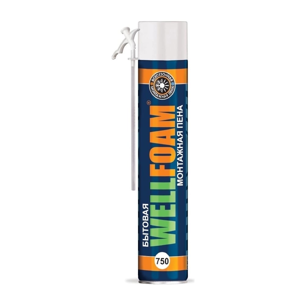 Пена полиуретановая монтажная бытовая всесезонная WELLFOAM 750 WF750B ...
