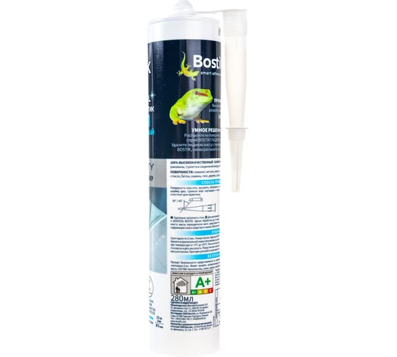 Идеальный силиконовый герметик Bostik Perfect Seal Ванная нейтральный, прозрачный, 280 мл BOK638653Р