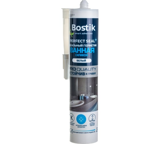 Идеальный силиконовый герметик Bostik Perfect Seal Ванная белый, 280 мл BOK212786Р