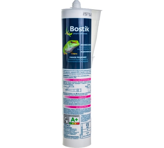 Идеальный акриловый герметик Bostik Perfect Seal Шпаклевочный быстрый 280 мл BOK638370P