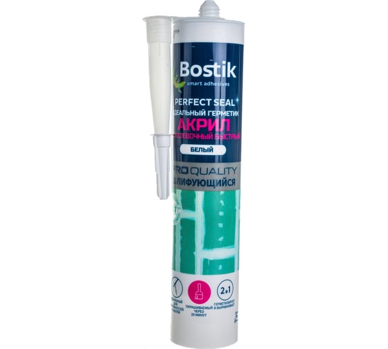 Идеальный акриловый герметик Bostik Perfect Seal Шпаклевочный быстрый 280 мл BOK638370P
