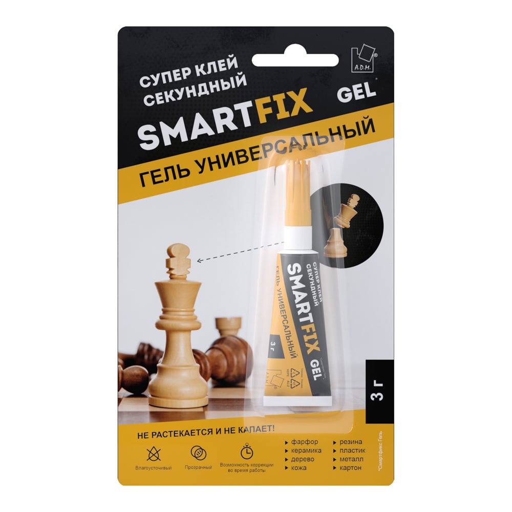 Супер-клей гель Smart Fix GEL 3 гр, индивидуальный блистер 132180 ...