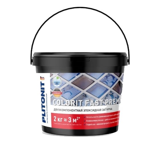 Затирка PLITONIT Colorit Fast Premium серебристо-серый-2 Н006102