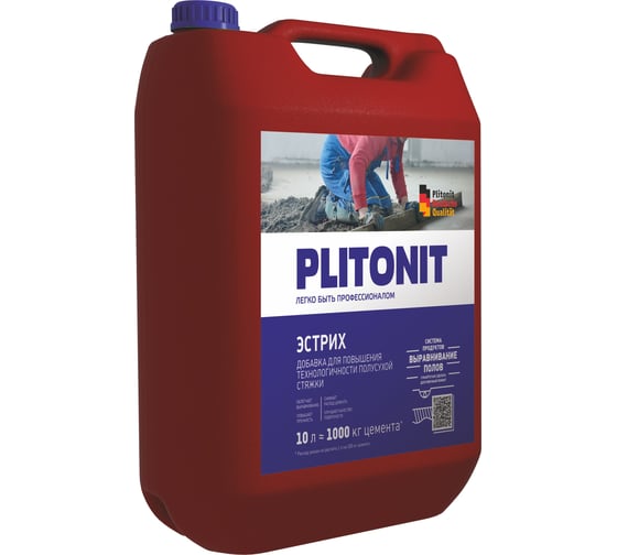 Комплексная добавка для производства полусухой стяжки PLITONIT Эстрих-10 Н002281