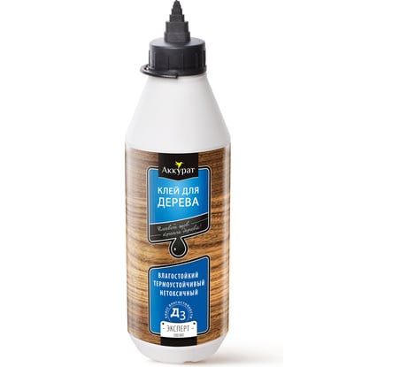 Столярный влагостойкий клей для дерева Аккурат Эксперт D3 500мл hk45526