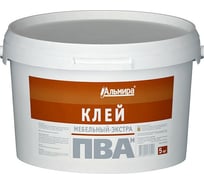 Клей ПВА Альмира мебельный- экстра 5 кг 00-00000389