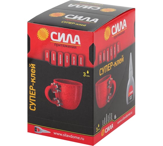 Супер-клей СИЛА SSBL1-6 6 г BL-1 ШБ Б0034923