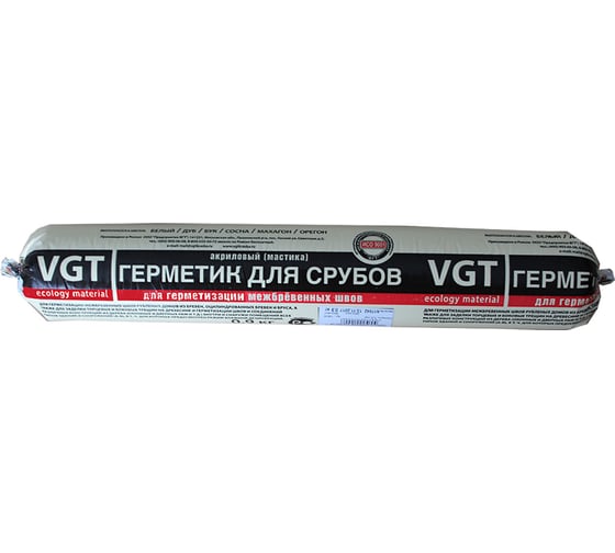 Акриловый герметик-мастика для срубов VGT белый 0,9л файл-пакет 8 11603381