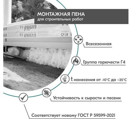 Полиуретановая монтажная профессиональная всесезонная пена DONEWELL 451000 мл DPP10U45