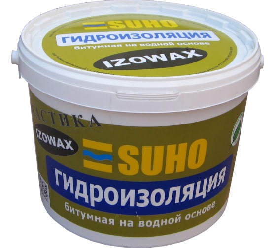 Битумно-гидроизоляционная мастика SUHO IZOWAX холодного применения 10 кг 0047 1