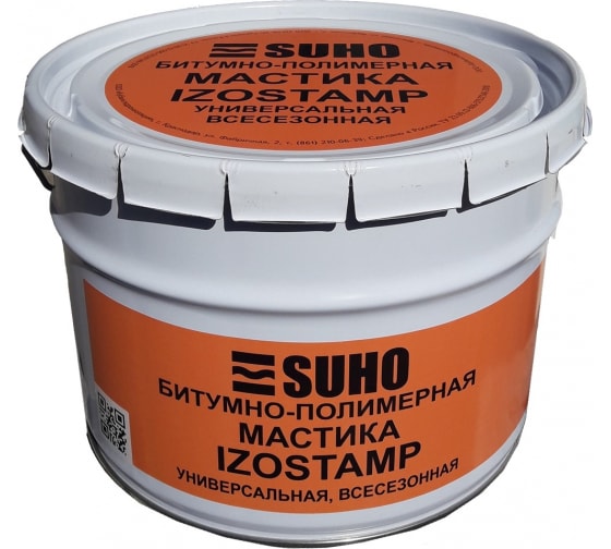 Битумно-полимерная мастика SUHO IZOSTAMP 15 кг 0770 1