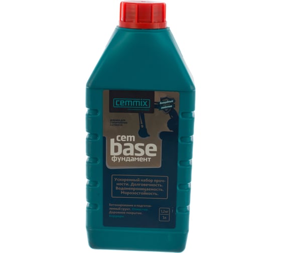 Пластификатор для фундамента CEMMIX Base, 1 л 529033