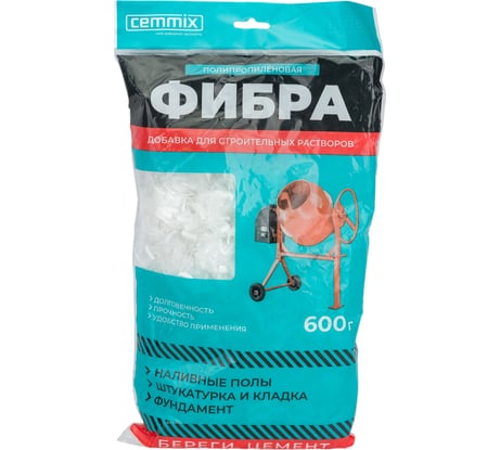 Полипропиленовая фибра CEMMIX Сemmix Fibra, 600гр. fbpp600