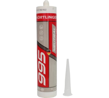 Силиконовый клей герметик нейтральной вулканизации Kortlinger SG995 Прозрачный, 300 мл 99530002