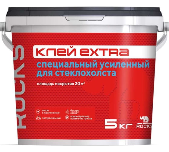 Клей для стеклохолста ROCKS усиленный 5 кг ROC-085