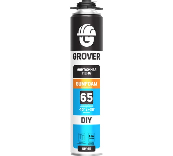 Профессиональная всесезонная монтажная пена Grover DIY65 0,75 л F0004 1