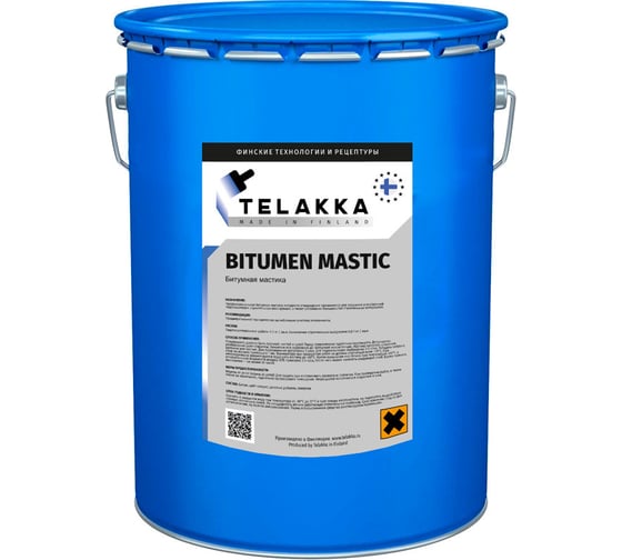 Резино-битумная мастика Telakka BITUMEN MASTIC 18 кг 4631164229776