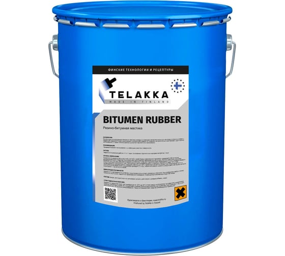 Резино-битумная мастика Telakka BITUMEN RUBBER 18кг 4631164229783