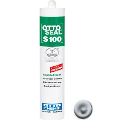 Профессиональный силиконовый герметик OTTO-CHEMIE S100 С92 нежно-голубой, 300 мл OS100/C92