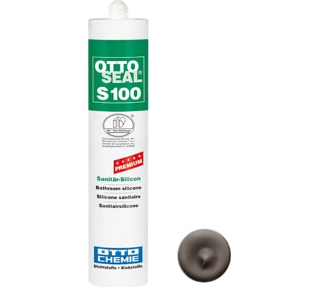 Профессиональный силиконовый герметик OTTO-CHEMIE фанго серый, 300 мл S100/C6777
