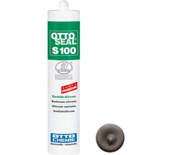 Профессиональный силиконовый герметик OTTO-CHEMIE фанго серый, 300 мл S100/C6777