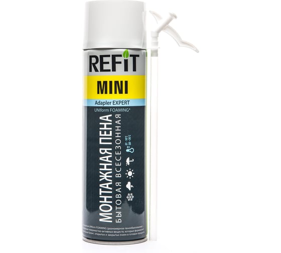 Монтажная пена REFIT мини бытовая всесезонная 650 мл 11605292 R36U15