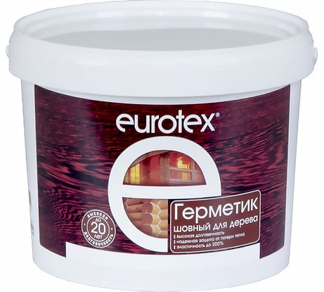Шовный герметик для дерева Eurotex груша 3 кг 1 54110