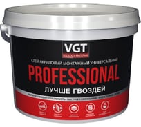 Акриловый монтажный клей VGT ПРОФ универс. белый 6 кг 11604905