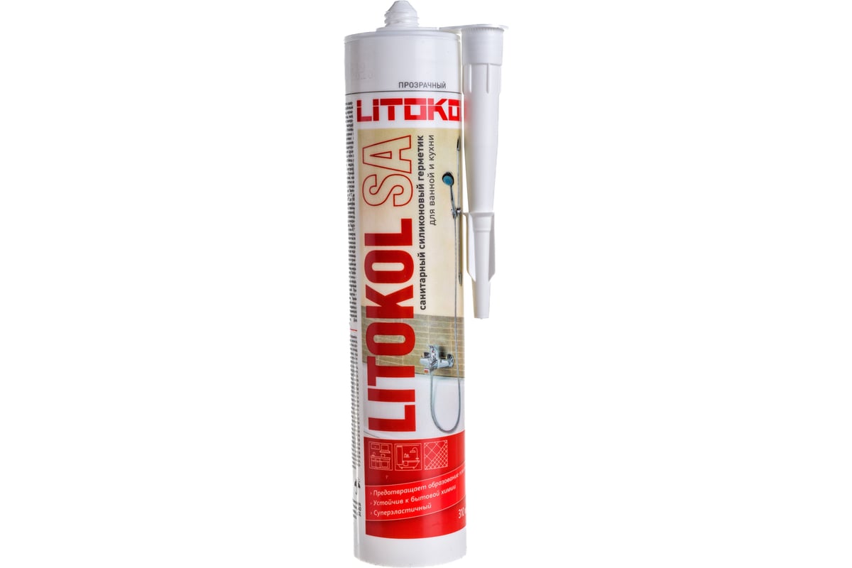 Санитарный силиконовый герметик LITOKOL SA прозрачный 310 мл 487020001 .