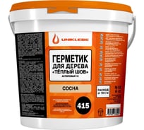 Герметик акриловый для дерева UNUKLEBE 415 по технологии «тёплый шов», сосна, 7 кг 4151070