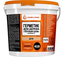 Герметик акриловый для дерева UNUKLEBE 415 по технологии «тёплый шов», дуб, 7 кг 4152070