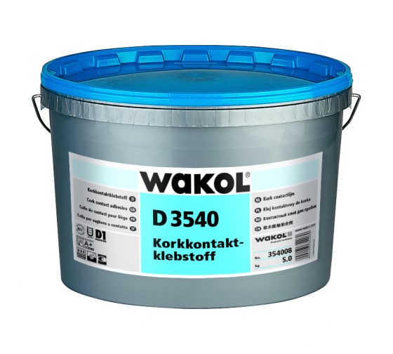 Контактный клей для пробкового покрытия WAKOL D 3540 2,5 кг 354009 1