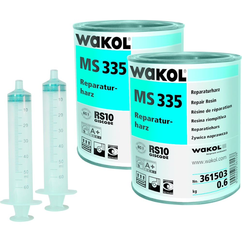 Смола для заполнения пустот под паркетом WAKOL MS 335 0,6 кг + шприц с ...