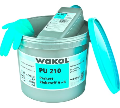 2-х компонентный ПУ-клей для паркета WAKOL PU 210 6,9 кг 368332