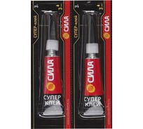 Суперклей СИЛА SET2GLUE3 3 г, набор 2 шт Б0064428