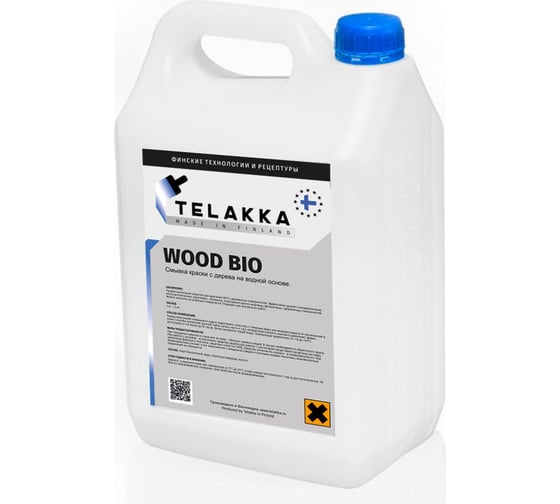 Смывка краски с дерева на водной основе Telakka WOOD BIO 20л 4673763647612