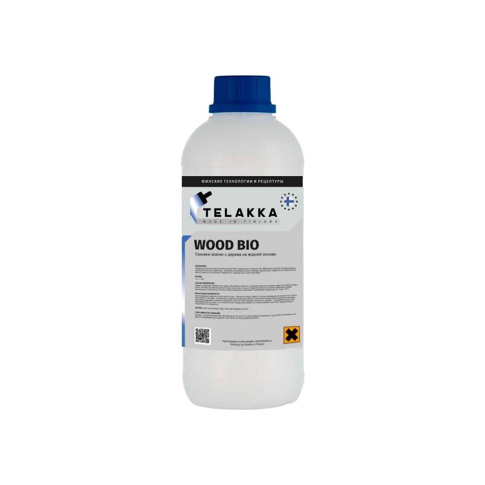 Смывка краски с дерева на водной основе Telakka WOOD BIO 1л ...