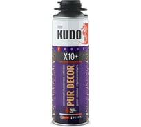 Монтажный и стыковочный профессиональный клей-пена KUDO PUR DECOR Х10+ 650 мл KUPP06B10HC 16184258