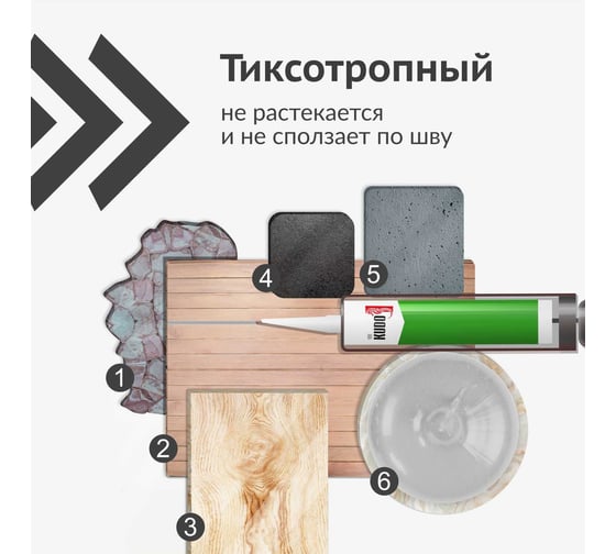 Силиконовый санитарный герметик KUDO сигнальный серый, 280 мл KSK-123
