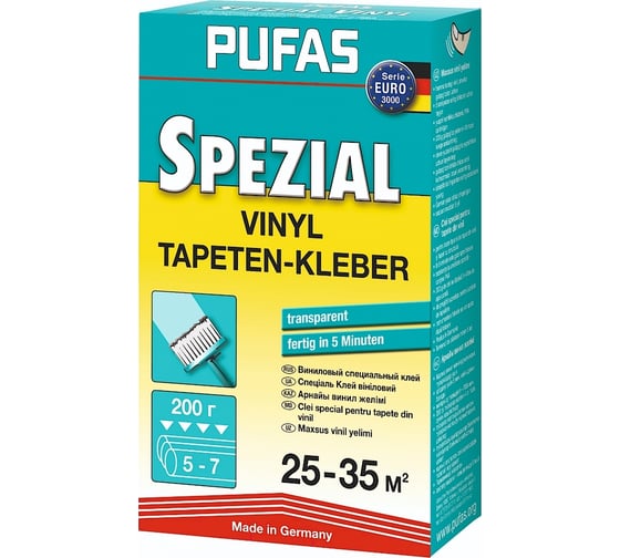 Обойный клей PUFAS EURO 3000 виниловый 200г 022101000
